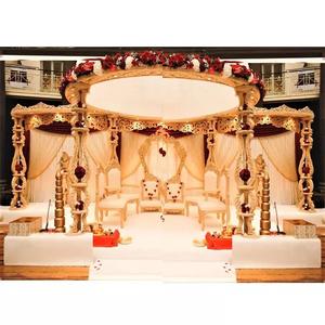 Décoration de mandap en bois pour mariage sud-indien, dernier modèle de mandap sculpté à la main, décoration de mariage hindou, mandap en bois, Danemark - Product Image 1