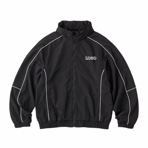 Bloc de couleur à capuche coupe-vent ensemble court personnalisé fonctionnel fermeture éclair léger hommes blanc Nylon survêtement coupe ample été ensemble - Product Image 5