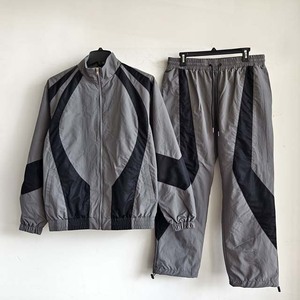 Men Polyester Winter Printed Colorblock Sport <b>Tracksuit</b> Set Athletic Streetwear Casual Durable <b>Retro</b> Vintage Classic Windbreaker - Product Image 2