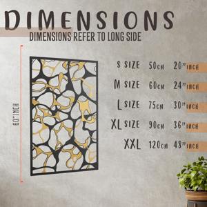 Decoración de Pared Metálica Abstracta Premium en Negro y Dorado, Ideal para Sala de Estar, Dormitorio y Oficina, Procedente de la India - Product Image 6