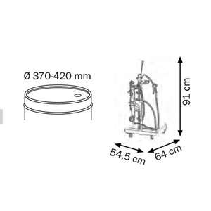 Meclube เครื่องช่วยหายใจแบบมีล้อพร้อมปั๊มสำหรับถังเก็บ50-60ลิตรเครื่องมือยานพาหนะ - Product Image 2
