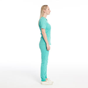 Ensemble de blouses médicales classiques unisexes à col en V en denim, uniforme d'infirmière d'hôpital, vêtements de travail pour médecin, mélanges de coton, nouvelle blouse médicale - Product Image 5
