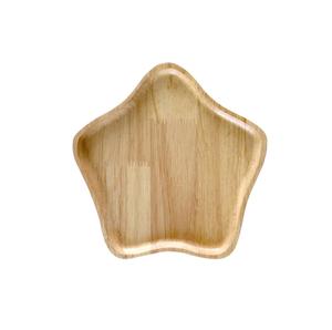 Plato de comida de madera natural Animal Cat Star Bear Plato para niños forma redonda y al mejor precio artesanía natural - Product Image 2