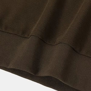 เสื้อสเวตเตอร์ระบายอากาศสำหรับผู้ชายเสื้อสเวตเชิ้ตผ้าฝ้ายแบบสวมหัวสำหรับผู้ชายเสื้อจั๊มเปอร์คอกลมน้ำหนักมาก - Product Image 3