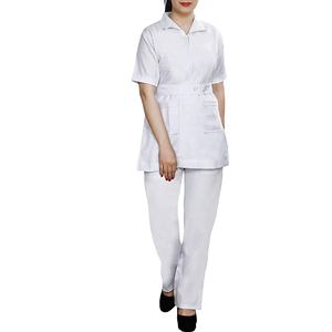 Tenue médicale non tissée extensible blanche pour femmes, vente en gros, modèle 2026 - Product Image 1