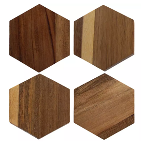 Juego de Posavasos de Madera Básicos, Posavasos de Madera Personalizables Ideales para Té, Café, Decoración Elegante para Mesa, Hecho en Vietnam - Product Image 4