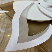 Luxe Moderne Fleur Conception LED Acrylique Lustre Blanc Froid Plafonnier pour Salon Villas EAU KSA Qatar Bahreïn Oman