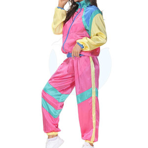 ชุดกันลมสำหรับผู้หญิงชุด2ชิ้นพิมพ์โลโก้แบบกำหนดเองไม่เหมือนใครขาตั้งแบบลำลองพิมพ์โลโก้ได้ตามต้องการ - Product Image 2