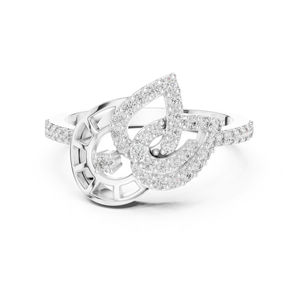 แหวนหมั้นเพชรทรงกลมสีเหลืองทอง 14K สำหรับผู้หญิง |   เพชรที่เพาะเลี้ยงใหม่ - Product Image 3