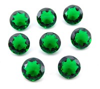 Vente en gros de pierres précieuses à facettes d'émeraudes vertes de laboratoire rondes de 8mm à 12mm certifiées de haute qualité de l'Inde à bon prix