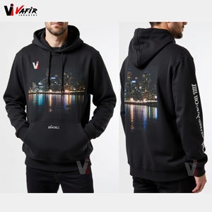 Sudadera con Capucha Extra Grande de Algodón/Spandex de Estilo Único, Suministro Directo de Fábrica, para Hombre y Mujer, Corte Regular, Secado Rápido, con Bolsillo, para Invierno, VAFIR - Product Image 3