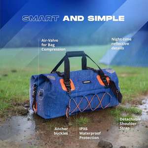 Travel Duffel Bag Custom Size <b>PVC</b> <b>Tarpaulin</b> Sports Gym Bag Portable Sportbag Backpack with Straps - Product Image 2