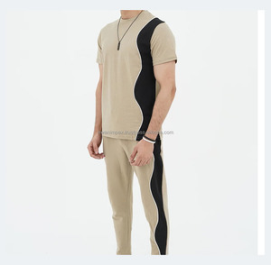 2025 hommes survêtement décontracté Service OEM 2 pièces coupe régulière été survêtement conceptions personnalisées ensemble de survêtement respirant - Product Image 3