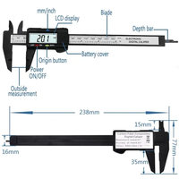 0-100mm 0-150mm 6inch Digital Vernier Calipers Measure Lcd Electronic Gauge Height Measuring Instruments Micrometer Caliper