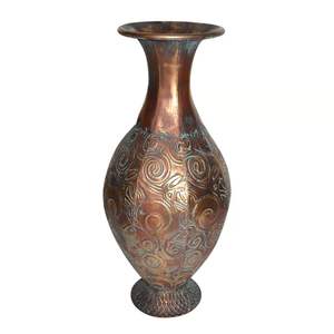 2025 Royal & <b>Top</b> Trending Design Aluminium Flower Vase with Antique Finished for Hold Fresh Flowers Display at Competitive Price - Product Image 4