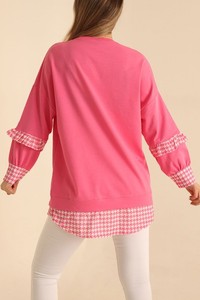 Sudadera informal de alta calidad con cuello redondo para mujer, sudadera EXTRA LARGA con logotipo personalizado, sudadera con diseños personalizados para mujer - Product Image 3