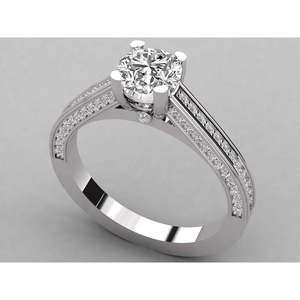 Anillo Solitario de Oro de 14K para Mujer con Diamante Cultivado en Laboratorio - Product Image 5