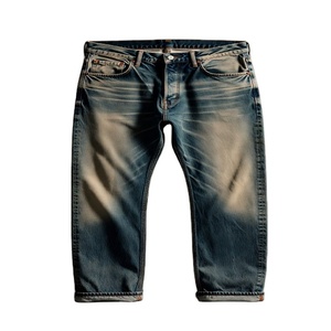 กางเกงยีนส์เดนิมทรงตรงสไตล์วินเทจสำหรับผู้ชาย ซักล้างแบบวินเทจ สำหรับฤดูใบไม้ผลิ/ฤดูร้อน |   รับผลิต/ออกแบบตามสั่ง ขายส่ง เสื้อผ้าสตรีทแวร์ฮิปฮอป ผ้าฝ้าย 100% ระบายอากาศได้ดี กันน้ำ - Product Image 1