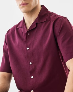 Chemises en gros pour hommes, chemise à col rabattu surdimensionnée pour hommes, col cubain personnalisé en usine, designer de bowling - Product Image 6