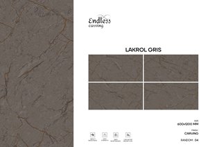 Baldosas de pared de porcelana tallada sin fin dorada de primera calidad | Colección de exportación brillante de lujo de gran formato 600x1200 - Product Image 4