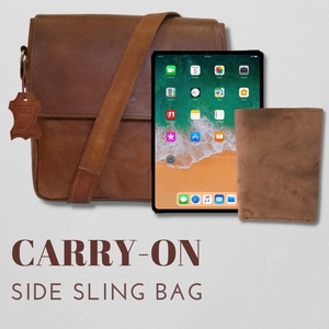 Madosh <b>Womens</b> Vintage Crossbody <b>Bag</b> Genuine Handmade Leather Saddle Purse Brown Messenger Shoulder Handbag Zipper Lightweight - Product Image 3