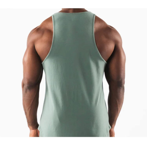 Débardeur de gym en coton sans manches pour hommes, gilet de musculation, maillot de corps pour le sport et l'entraînement avec logo personnalisé et service OEM - Product Image 4