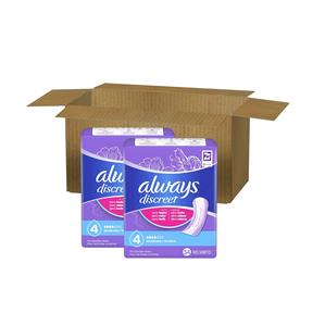 Coussinets d'incontinence pour adultes toujours discrets pour femmes, absorption modérée, coussinets post-partum réguliers, 108 unités (2 paquets de 54) - Product Image 1