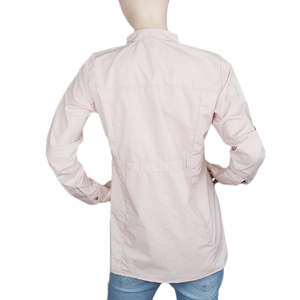 Chemise décontractée à manches longues pour femme Chase Value - Tissu en coton poly rose - Tailles S/M/L - Product Image 4