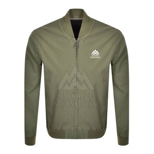 Blouson aviateur d'hiver à fermeture éclair de couleur unie blouson d'aviateur d'hiver léger de qualité supérieure pour hommes - Product Image 1