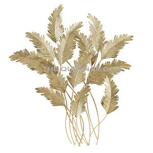 Métal en acier fabriqué de luxe avec panneau arrière en MDF forme ronde finition noire et or Art mural pour salon chambre - Product Image 4