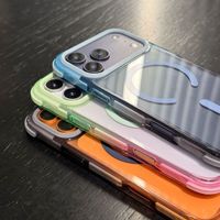 Casing HP iPhone 17 16 Pro Max Premium Magnetik Transparan Warna Gradasi, Pelindung HP Anti Jatuh dari Akrilik Gradasi