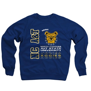 North Carolina Aggies Sudadera Yellow College Apparel Sudadera con capucha de manga larga - Product Image 2