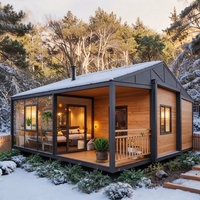 ZYBOX Maison modulaire préfabriquée minimaliste de 20 pieds à toit plat, extensible, avec 2 chambres, pour les États-Unis, l'Australie et le Canada