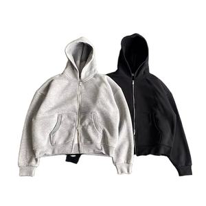 2026 Unisex Winter 100% Cotton Fleece Oversized Sweatpants Hoodie Men High Quality Baggy Tracksuit <b>Set</b> - Product Image 2