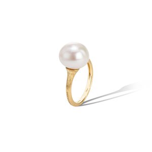Nueva llegada perla hecha a mano buen modelo de piedra preciosa vermiel anillo de latón chapado en oro - Product Image 1