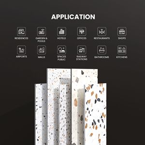 Carreaux de terrazzo modernes en céramique antidérapants pour l'extérieur, 600x1200 mm, pour appartement - Product Image 3