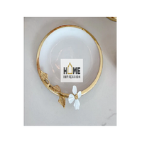 HOME IMPRESSION Gold Edge Luxury Hotelware, couvercle en marbre minimaliste, résistant à la chaleur, écologique, design personnalisé, emballage personnalisé