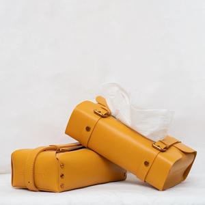 Boîte à mouchoirs en cuir véritable personnalisée, design classique, luxueux et simple, finition lisse pour hôtels et bureaux |   Fabricant de fournitures en vrac - Product Image 4