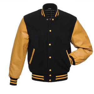 Chaquetas Bomber Gruesas de Alta Calidad para Hombre, Fabricación OEM Multicolor, Chaqueta Universitaria con Parche Bordado Personalizado - Product Image 2