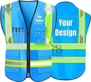 Chaleco Reflector de Trabajo de Construcción de Alta Visibilidad, Ropa de Seguridad de Señalización, Venta Al por Mayor - Product Image 5