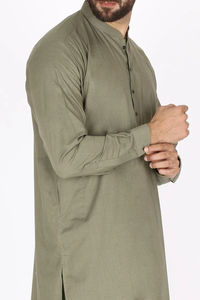Nuevo Conjunto de 2 Piezas de Shalwar Kameez Personalizado OEM para Hombre, Ropa de Manga Larga, Transpirable, con Costuras Lisas, Estilo Pakistaní - Product Image 3