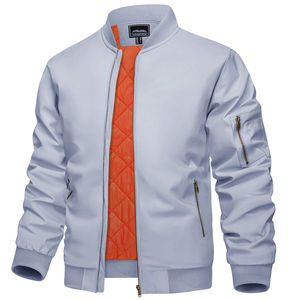 OEM abordable 100% polyester hommes hiver bombardier coupe-vent veste imperméable vêtements de travail avec poches zippées et manteaux épais - Product Image 3