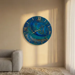 DAFNI BIG PAZAR Metal Analog Wall <b>Clock</b> with <b>Digital</b> Printing - Product Image 3