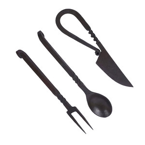 Juego de Cubiertos Medievales Forjados a Mano, Juego de Cubiertos de 3 Piezas, Cena Medieval, Juegos de Cubiertos Forjados a Mano - Product Image 5