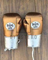 GYMSTERO No Boxing No Life Gants de boxe en cuir véritable de haute qualité personnalisés Or Argent Doigts entiers Boucle réglable