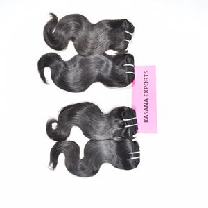 Cabello Humano Indio Barato 100% Virgen Remy Ondulado Profundo Color Natural Cutícula Alineada Venta al por Mayor Doble Trama a Máquina 100g - Product Image 5