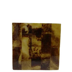 Juego de posavasos personalizado de resina de mármol de madera con incrustaciones de cuerno con color natural y personalizado hecho en India - Product Image 1