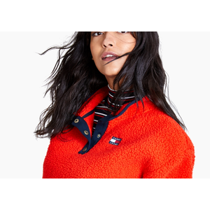 Felpa con Collo Alto in Pile Blu da Uomo Tommy Jeans, Taglia L - per l'Inverno - Product Image 2