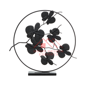 Escultura de Metal con revestimiento negro para sala de estar, novedad de 2024, escultura de mesa de hoja de hierro de estilo moderno, superventas - Product Image 3