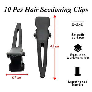 16 Pcs High Quality Steel <b>Hair</b> <b>Extension</b> <b>Tool</b> Kit Hand Tied with Plier Scissor Marking Chip Loop All Included in Convenient Bag - Product Image 5